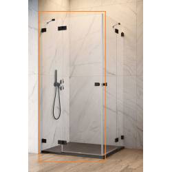 Душова кабіна (половина) Essenza Pro Black KDD 90 ліва, RADAWAY