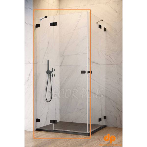 Душова кабіна (половина) Essenza Pro Black KDD 90 ліва, RADAWAY