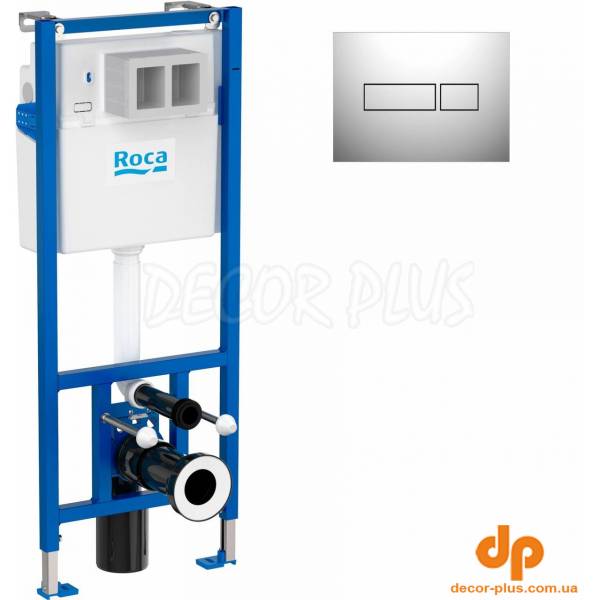 Інсталяція для унітаза Duplo Nova з кнопкою Duplo Nova Ghrome Roca