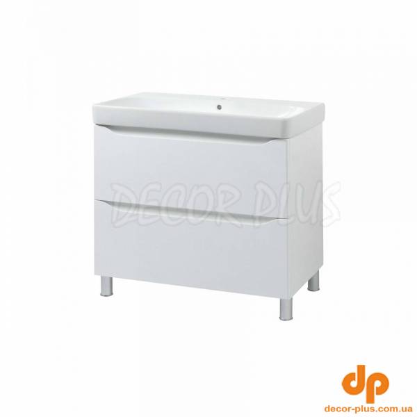 Шафка з умивальником 90 Smile Square White matt SM-90 НБ+500.251.01.1 Air-Line