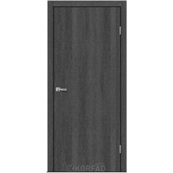 Межкомнатные двери KORFAD EXPRESS CORNER Ясень Гранит Черная матовая кромка Глухая