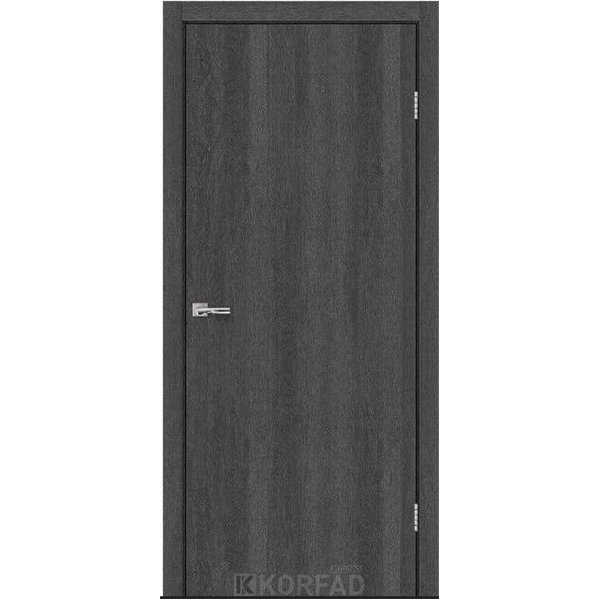 Межкомнатные двери KORFAD EXPRESS CORNER Ясень Гранит Черная матовая кромка Глухая