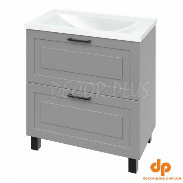 Шафка з умивальником Глорія 60 Альба сірий Mirater