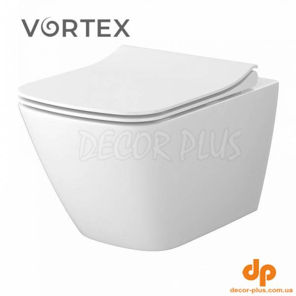 Унітаз підвісний City Pro Vortex з кришкою Slim дюропласт SZCZ1003416324 Cersanit