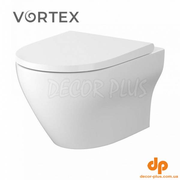 Унітаз підвісний Larga Pro Vortex з кришкою Slim дюропласт SZCZ1003426324 Cersanit