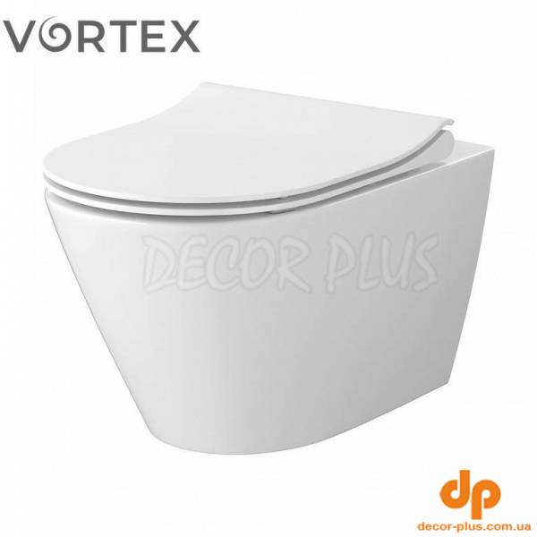 Унітаз підвісний City Pro Vortex з кришкою Slim дюропласт SZCZ1003406324 Cersanit