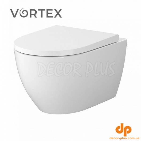 Унітаз підвісний Zen Pro Vortex з кришкою Slim дюропласт SZCZ1003116324 Cersanit