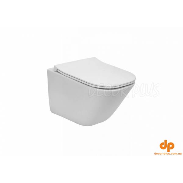 Унітаз підвісний Gap Rimless Compacto з кришкою Slim soft-close A34H473000 Roca