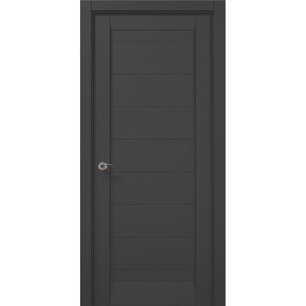 Межкомнатные двери Папа Карло ML-04 темно серый супермат