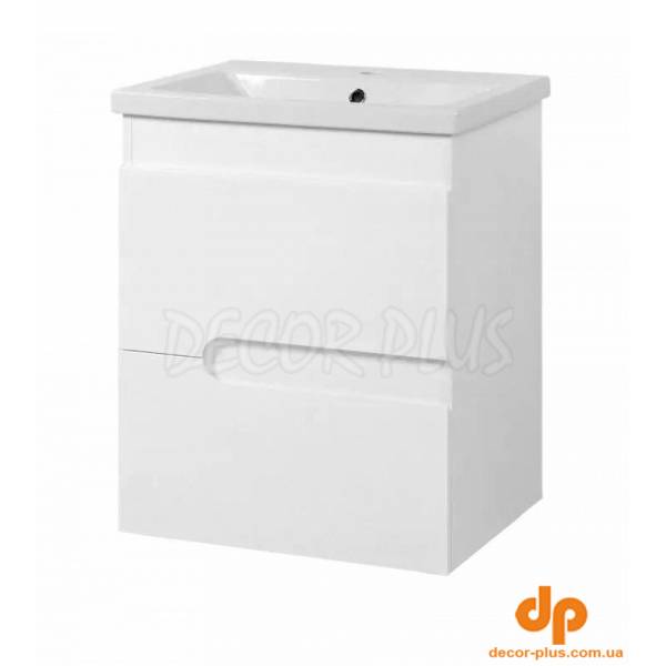 Шафка з умивальником Сімпл Сомо 60 білий D-Line