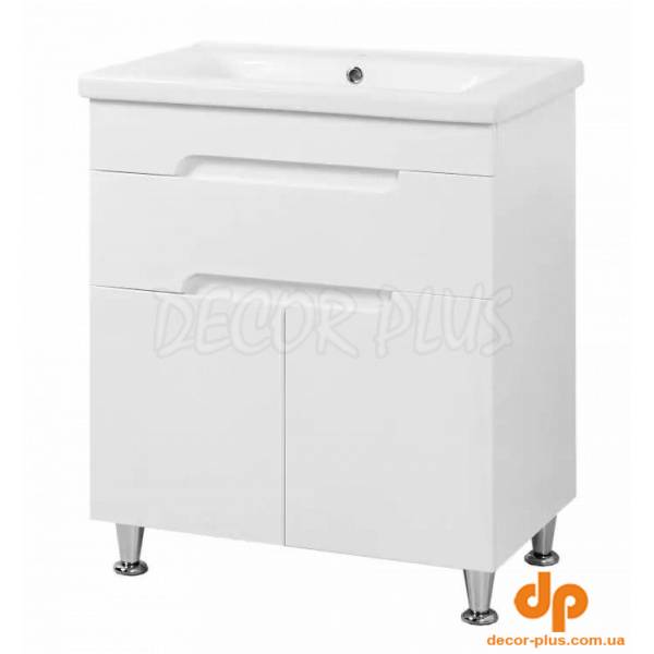 Шафка з умивальником Сіметрі Комо 70 білий D-Line