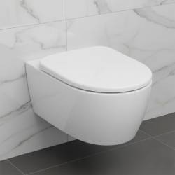 503.226.01.1 Smyle Round Комплект підвісного унітазу воронкоподібний, закрита форма, Rimfree, із кришкою Soft Close, QuickReleas