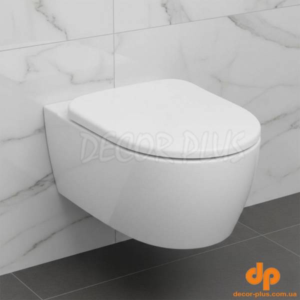 503.226.01.1 Smyle Round Комплект підвісного унітазу воронкоподібний, закрита форма, Rimfree, із кришкою Soft Close, QuickReleas