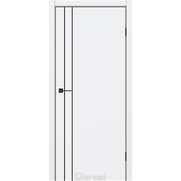Двери межкомнатные Darumi PLATO LINE PTL-05 Белый матовый алюминиевый молдинг Алюминиевый торец