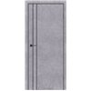 Двері міжкімнатні Darumi PLATO LINE PTL-05 Сірий бетон алюмінієвий молдинг Алюмінієвий торець