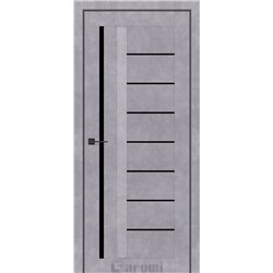 Двері міжкімнатні Darumi FLORIANA 01 Сірий бетон Чорне