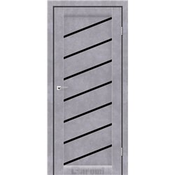 Двері міжкімнатні Darumi ROSALIA Сірий бетон Чорне