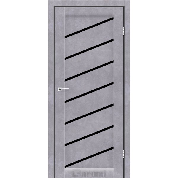 Двері міжкімнатні Darumi ROSALIA Сірий бетон Чорне
