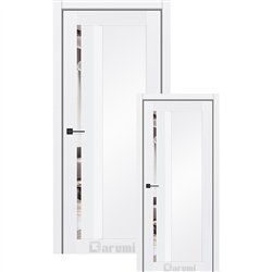 Двери межкомнатные Darumi FLORIANA 03 Белый матовый Черный