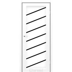 Двери межкомнатные Darumi ROSALIA Белый матовый Черное