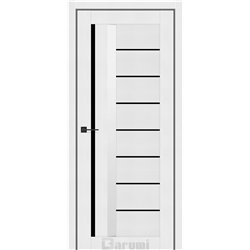 Двери межкомнатные Darumi FLORIANA 01 Белый текстурированный Черный