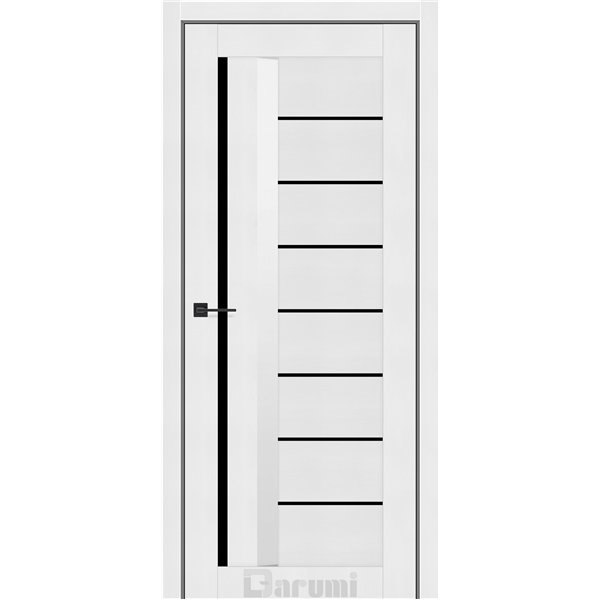Двери межкомнатные Darumi FLORIANA 01 Белый текстурированный Черный