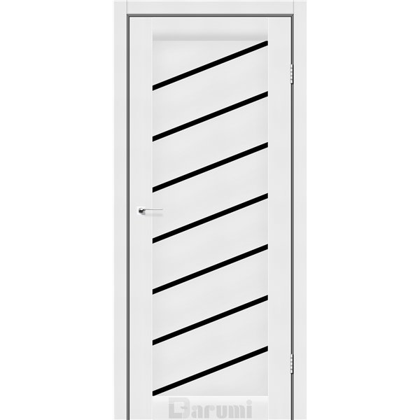 Двери межкомнатные Darumi ROSALIA Белый текстурный Черное