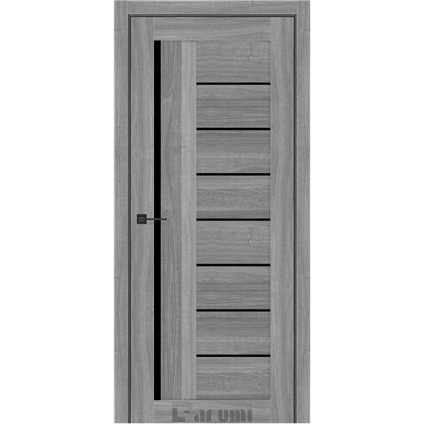 Двери межкомнатные Darumi FLORIANA 01 Орех грей ривер Черное