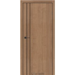Двери межкомнатные Darumi PLATO LINE PTL-05 Орех кендал алюминиевый молдинг Алюминиевый торец