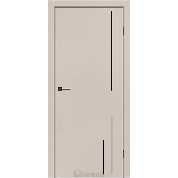 Двери межкомнатные Darumi PLATO LINE PTL-06 Дымчатый краст алюминиевый молдинг Алюминиевый торец