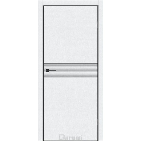 Двери межкомнатные Darumi SINTRA Modern-02 Металлический вайт алюминиевый молдинг Алюминиевый торец