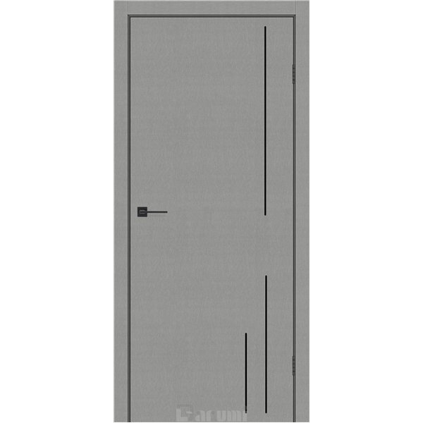 Двери межкомнатные Darumi PLATO LINE PTL-06 Металлический грей алюминиевый молдинг Алюминиевый торец