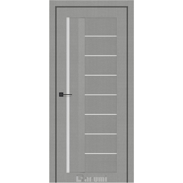 Двери межкомнатные Darumi FLORIANA 01 Металлический грей Сатиновый белый