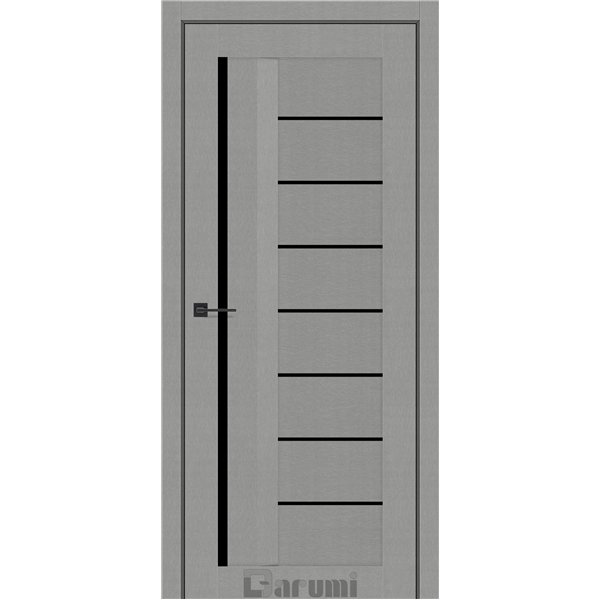 Двери межкомнатные Darumi FLORIANA 01 Металлический грей Черный