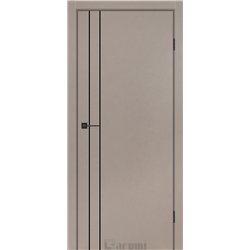 Двери межкомнатные Darumi PLATO LINE PTL-05 Серый краст алюминиевый молдинг Алюминиевый торец