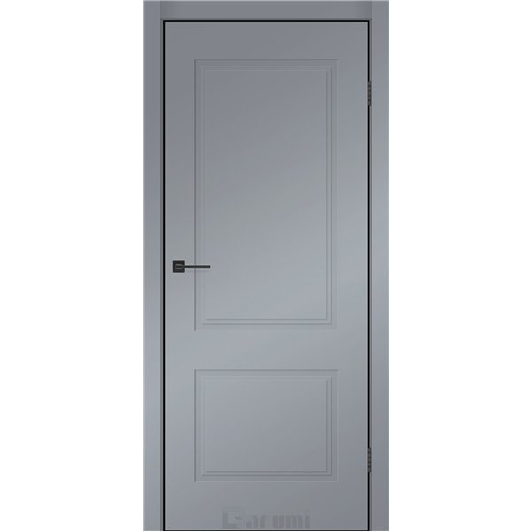 Двери межкомнатные Darumi SINTRA Classic-02 Серебристый блеск Глухое Алюминиевый торец