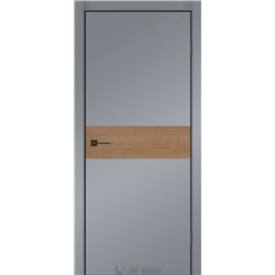 Двери межкомнатные Darumi SINTRA Modern-03 Серебристый блеск декоративной вставкой из декора Алюминиевый торец