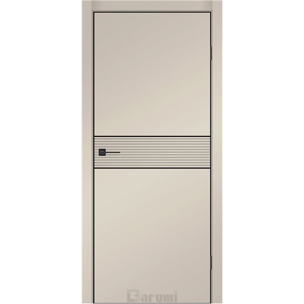 Двери межкомнатные Darumi SINTRA Modern-02 Серебристый тауп алюминиевый молдинг Алюминиевый торец