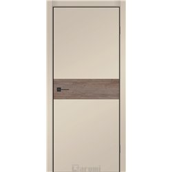 Двери межкомнатные Darumi SINTRA Modern-03 Серебристый тауп декоративной вставкой из декора Алюминиевый торец