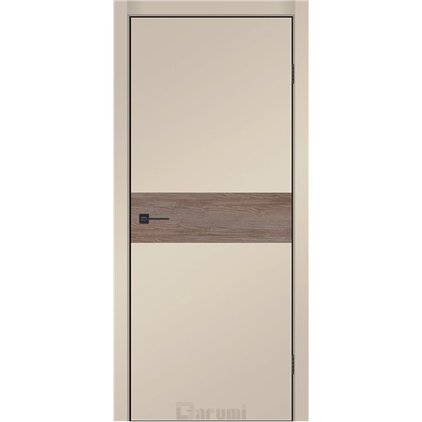 Двери межкомнатные Darumi SINTRA Modern-03 Серебристый тауп декоративной вставкой из декора Алюминиевый торец