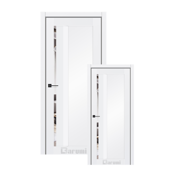 Двері міжкімнатні Darumi FLORIANA 03 Білий матовий Глухе Сатин білий