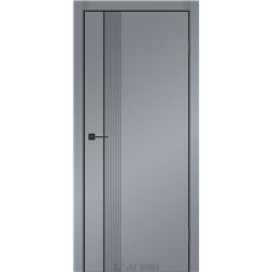 Двери межкомнатные Darumi SINTRA Modern-01 Серебристый блеск алюминиевый молдинг Алюминиевый торец