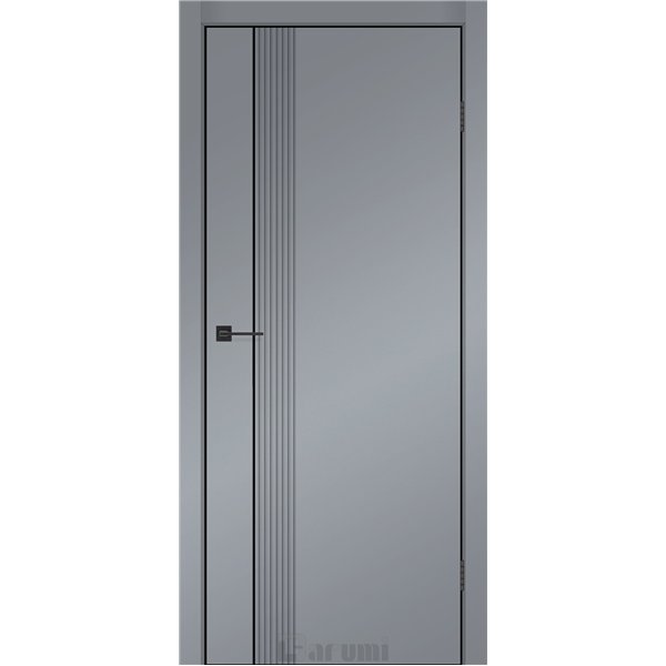 Двери межкомнатные Darumi SINTRA Modern-01 Серебристый блеск алюминиевый молдинг Алюминиевый торец