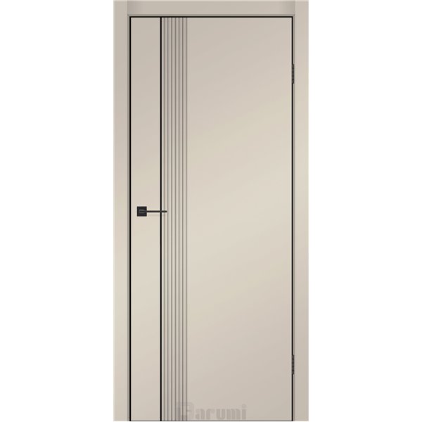 Двери межкомнатные Darumi SINTRA Modern-01 Серебристый тауп алюминиевый молдинг Алюминиевый торец