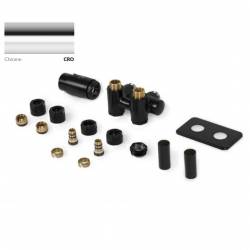 Набір вентилів трьохосьовий термостатичний лівий хром Integra Duo All in One Terma