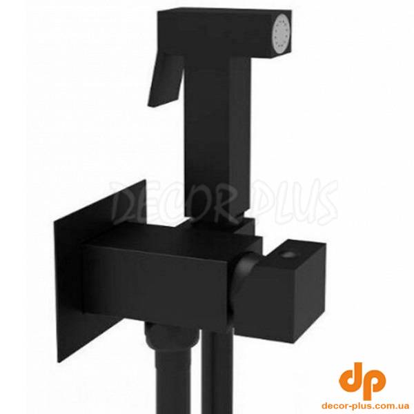 ZDUP112NO TWEET SQUARE MIX Tondo Набір гігієнічного душу, чорний мат (1 сорт)