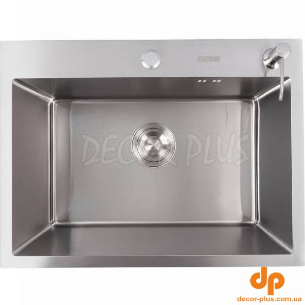 60*45 Handmade Кухонна мийка сифон, дозатор, кріплення (товщина 3,0/1,5), нержавійка (1 сорт)