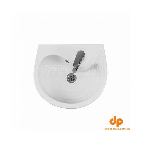 102140UA Bambi Раковина 40 см, з переливом, з 1 отв. під зміш., білий глянець (1 сорт)