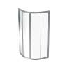 560.121.00.2 GEO Душова кабіна, 1/4 кола, 90х90см, h190см, скло прозоре, проф.сріблястий (1 сорт)