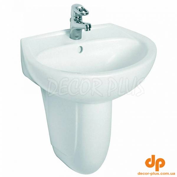 M1115000U IDOL Раковина 50 см, з 1 отв.під зміш, з переливом, білий глянець (1 сорт)